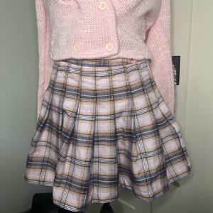 Pink Plaid Pleated Schoolgirl Skirt Cher from Clueless Brittany Y2K Preppy